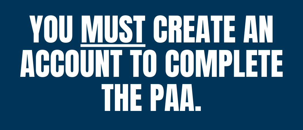 PAA Create Account
